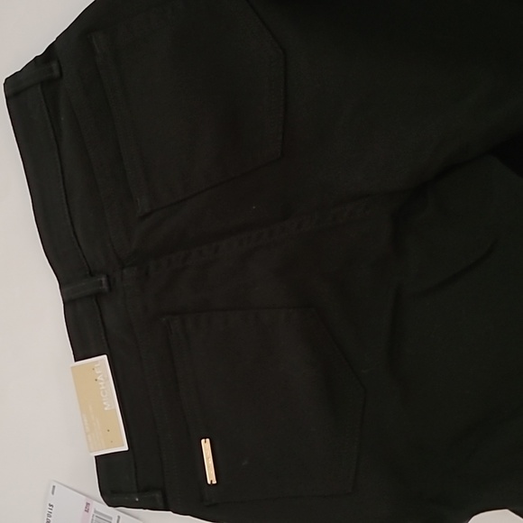 Michael Kors Black Selma Skinny Jeans w/Gold Button Fly - Picture 6 of 16